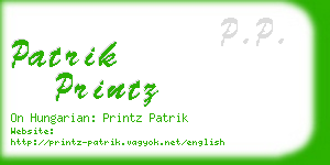 patrik printz business card